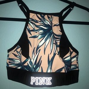 Tropical Cross-back Sports Bra
